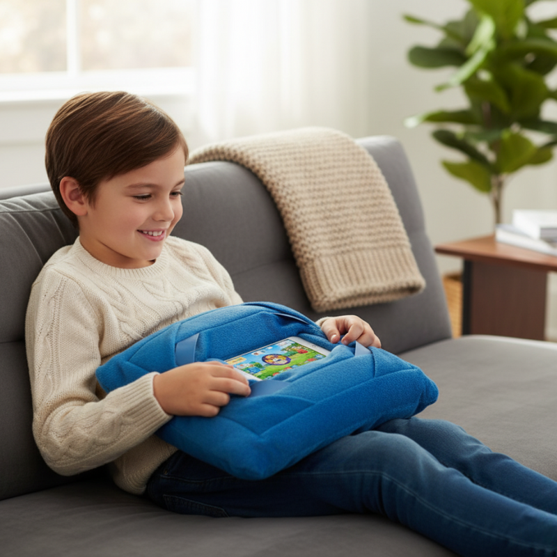 Almohada ergonómica con soporte para tablet y smartphone