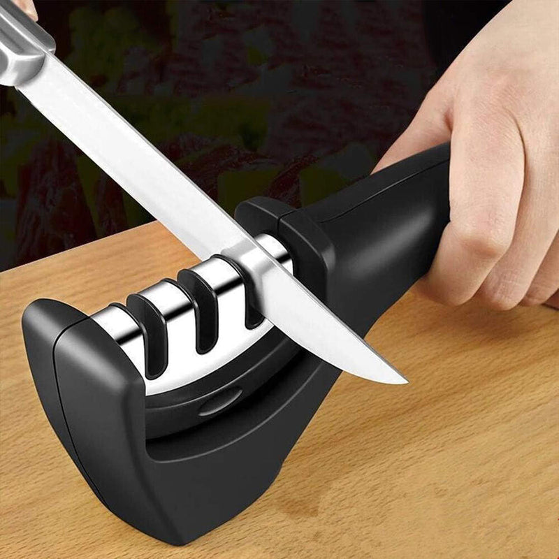 Afilador Profesional con Mango Ergonómico de Uso Manual para Afilar y Pulir Cuchillos