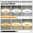 Lampara y ventilador de techo 2en1- LED multifuncionales con control remoto