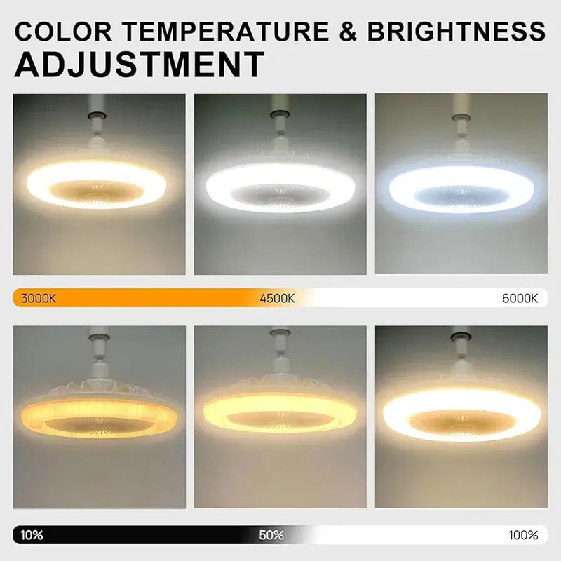 Lampara y ventilador de techo 2en1- LED multifuncionales con control remoto