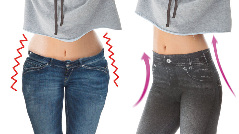 Set de 3 jeggins moldeadores con efecto jeans