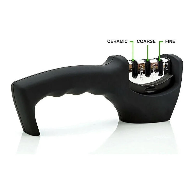Afilador Profesional con Mango Ergonómico de Uso Manual para Afilar y Pulir Cuchillos